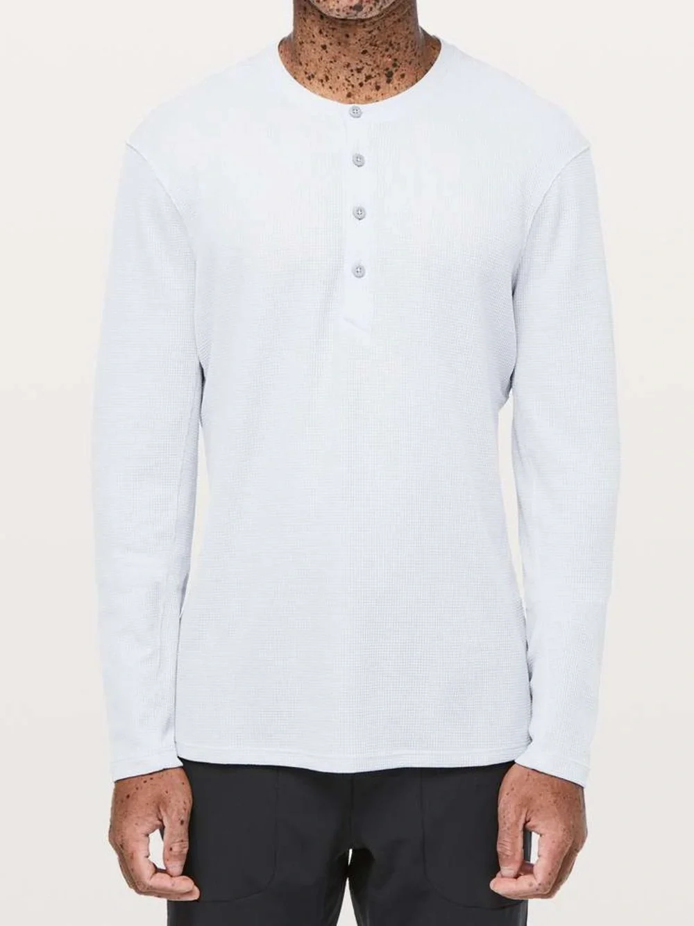 Lululemon Shift Stitch Henley Heathered Core Ultra Light Grey
